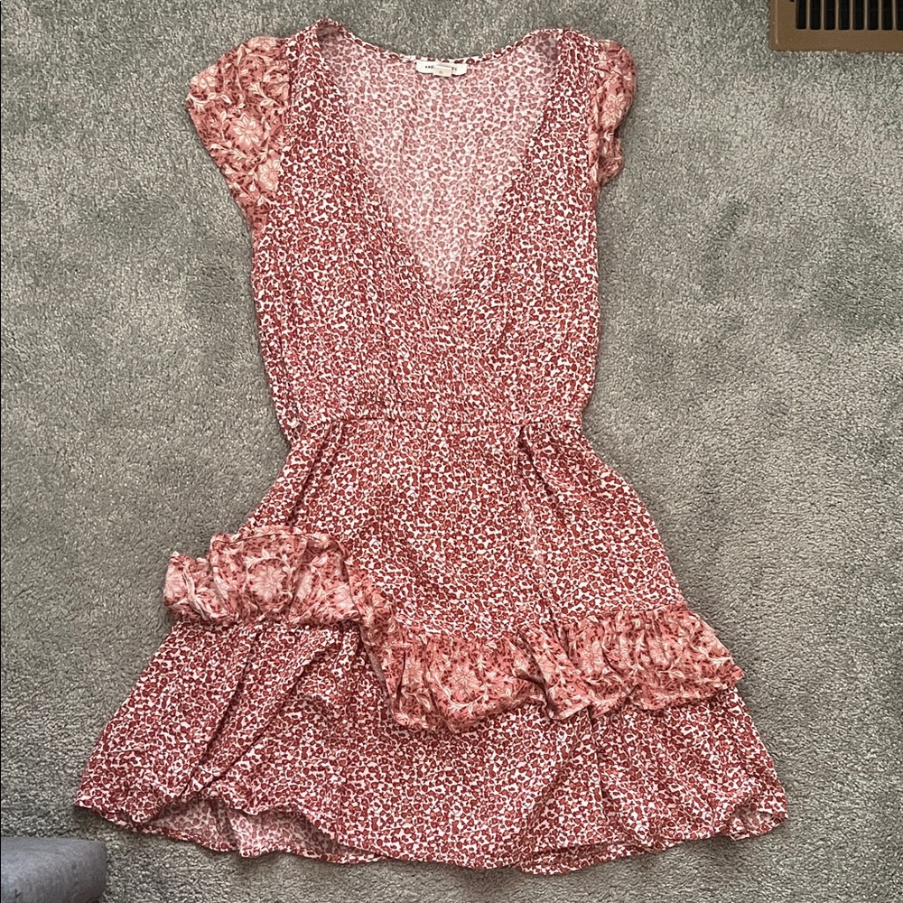 American Eagle Outfitters Red Floral Mini Dress